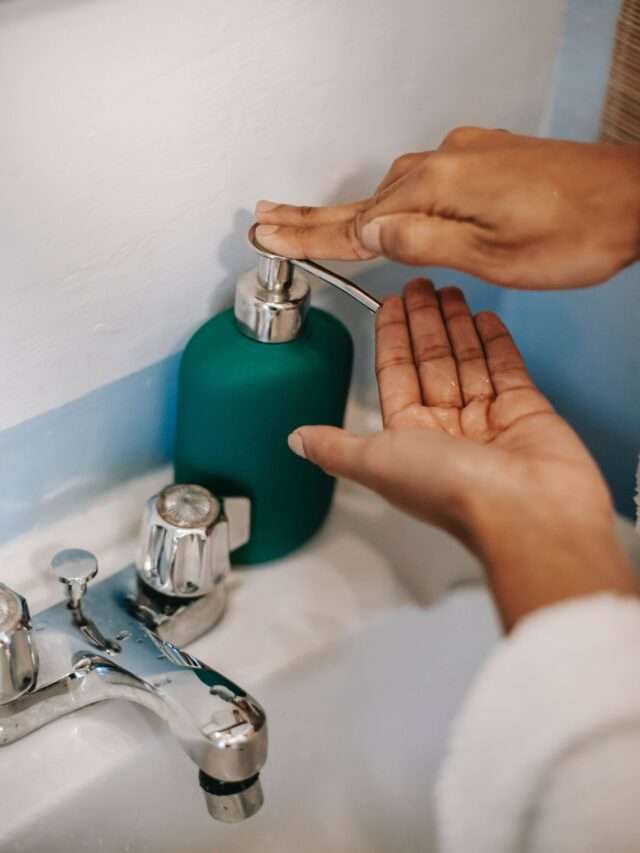 Benefits of washing hands with hand soap.