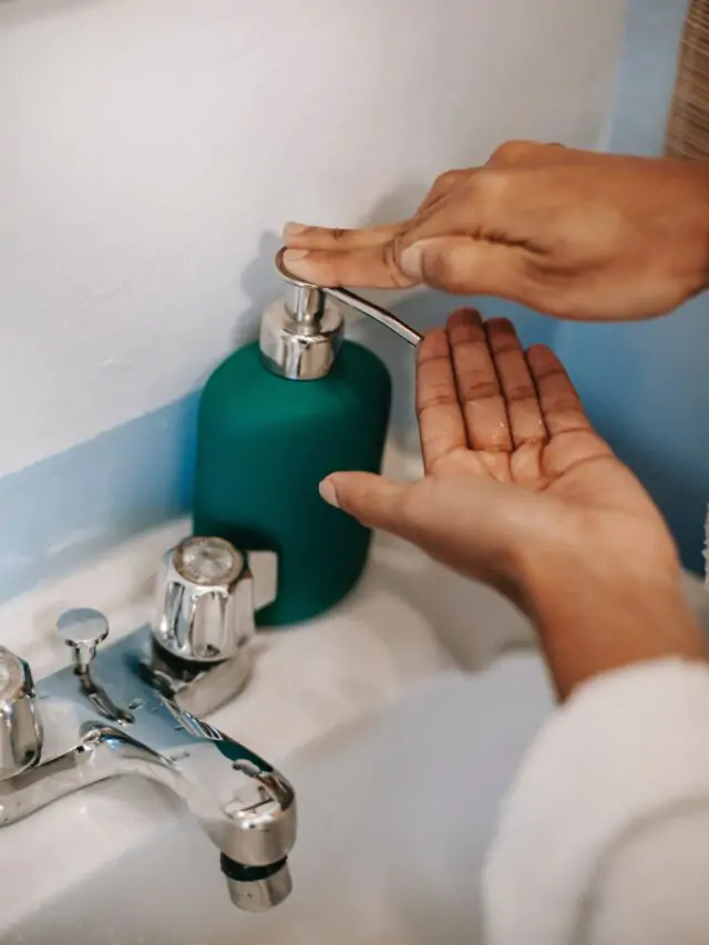 Benefits of washing hands with hand soap.